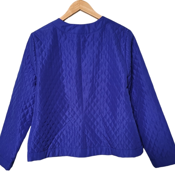 RQT Women's Quilted Lined Royal Blue Jacket w/Decorative Buttons Size XL - Picture 2 of 10